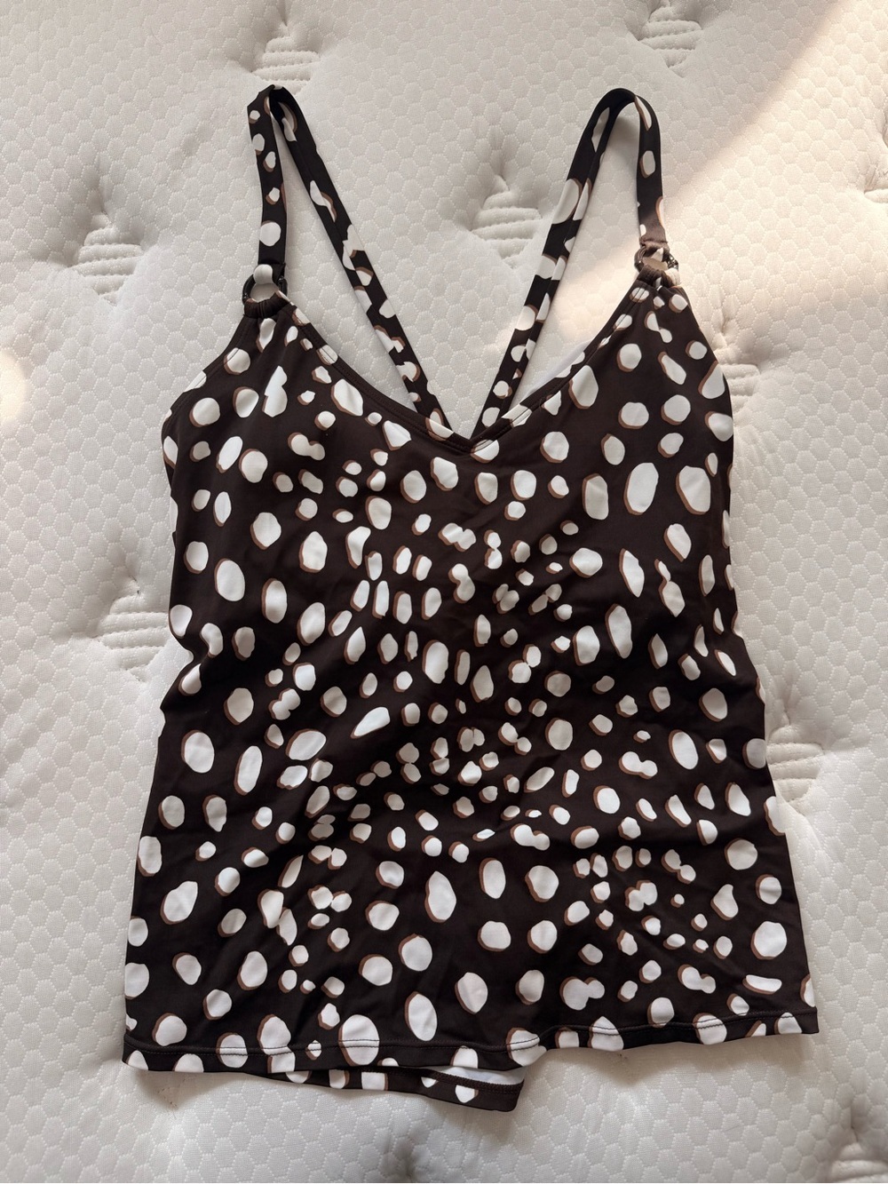 Jantzen Black & White Polka Dot V-Neck Cami swim